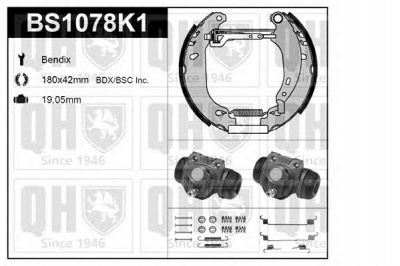 QUINTON HAZELL bs1078k1 -  Комплект тормозов, барабанный тормозной механизм